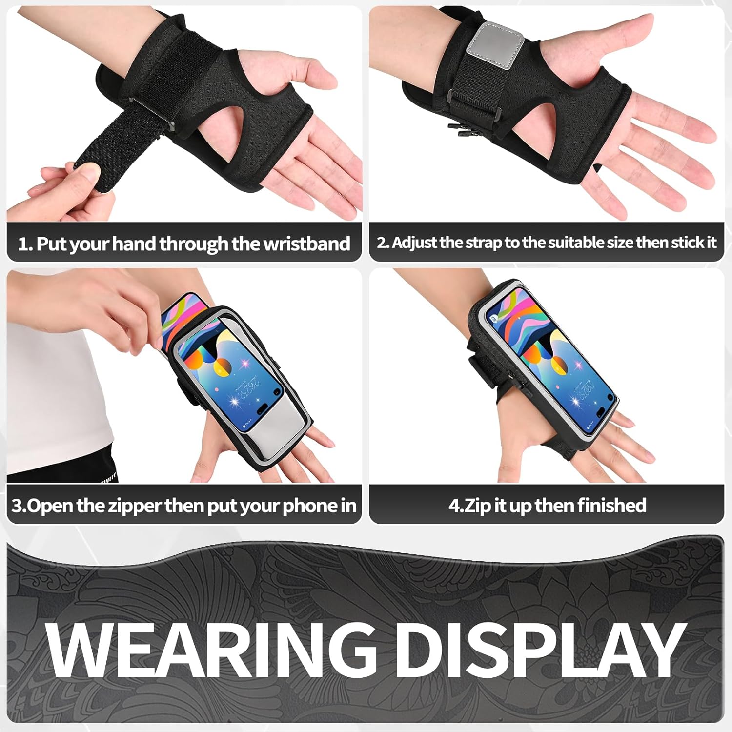Running Phone Armband with Card Holder, Sports Arm Sleeve